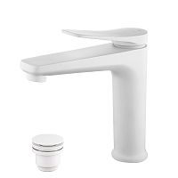 смеситель для раковины lemark bronx lm3737mw белый матовый