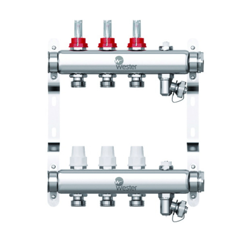 коллектор wester нержавейка с расходомерами на 8 выходов