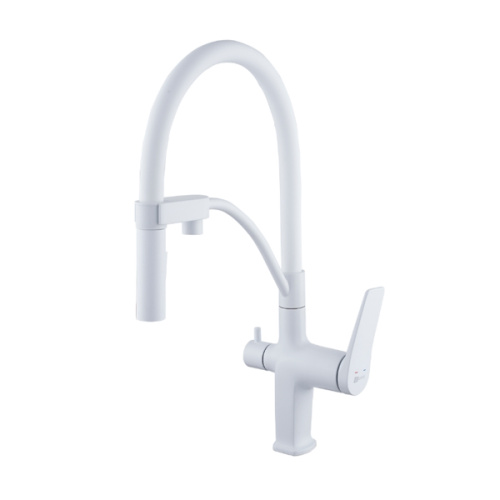 смеситель для кухни lemark bronx lm3761mw белый матовый