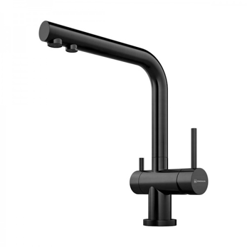  смеситель для кухни omoikiri nagano gm вороненая сталь