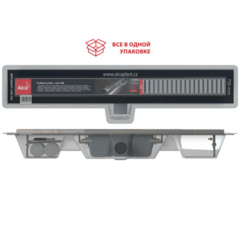 душевой лоток c решеткой alcaplast apz1smart-line-650