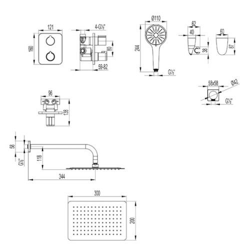 Встраиваемая душевая система Lemark BRONX LM3749BL черный фото 8 встраиваемая душевая система lemark bronx lm3749bl черный фото 8