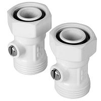 узел нижнего подключения royal thermo прямой раздельный 3/4х3/4ек (белый)