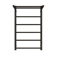 полотенцесушитель stout электрический jazz round 80*50 черный матовый с полкой 