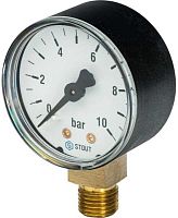 манометр радиальный stout корпус dn 50 мм 1/4" 0-10 бар