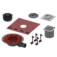 душевой трап tecedainpoint s с сифоном dn 50 и решеткой kdp-s110