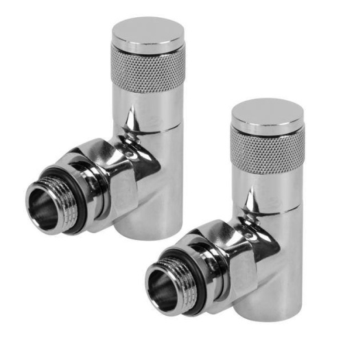 Набор дизайн-вентилей Royal Thermo PIANO, угловой (хром) 1/2" набор дизайн-вентилей royal thermo piano, угловой (хром) 1/2"