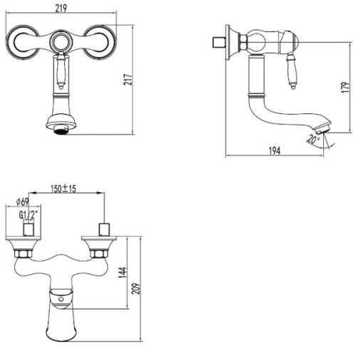 смеситель для раковины lemark villa lm4811b бронза фото 6