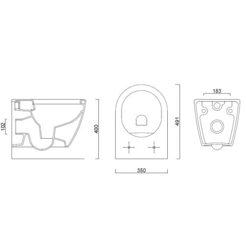 комплект с панелью смыва tecebase и унитазом ula 49 фото 2