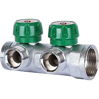 коллектор регулирующий stout 1" 2 отвода 3/4" евроконус