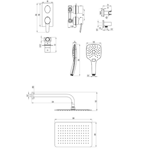 встраиваемая душевая система lemark atlantiss lm3249c хром фото 2