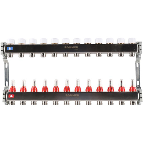 Коллектор ROMMER с расходомерами 12 выходов коллектор rommer с расходомерами 12 выходов