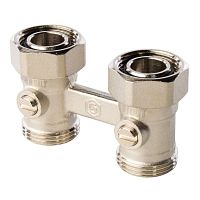 узел нижнего подключения для двухтрубной системы stout прямой 3/4