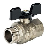 кран шаровой полнопроходной stout вр/нр бабочка 1"