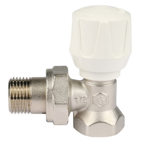 клапан ручной терморегулирующий угловой stout 1/2
