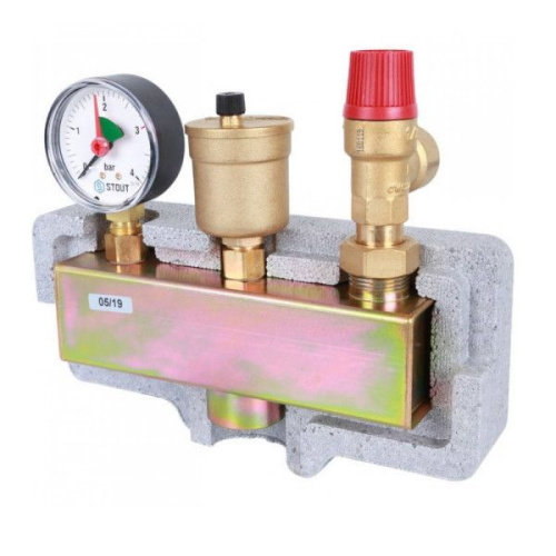 группа безопасности котла stout до 50 квт в теплоизоляции