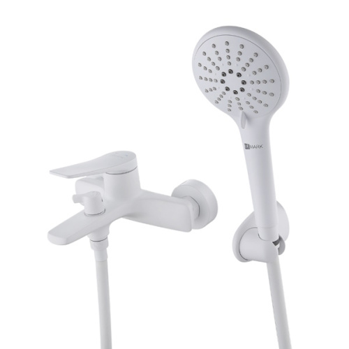 смеситель для ванны и душа lemark bronx lm3714mw белый матовый