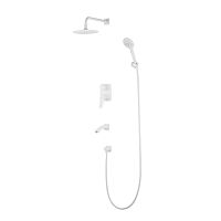 смеситель для ванны и душа lemark bronx lm3722mw белый матовый