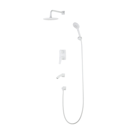 смеситель для ванны и душа lemark bronx lm3722mw белый матовый