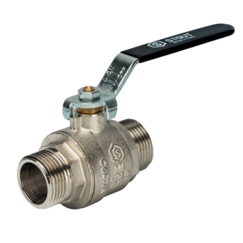 Кран шаровой полнопроходной STOUT НР/НР рычаг 1" кран шаровой полнопроходной stout нр/нр рычаг 1"