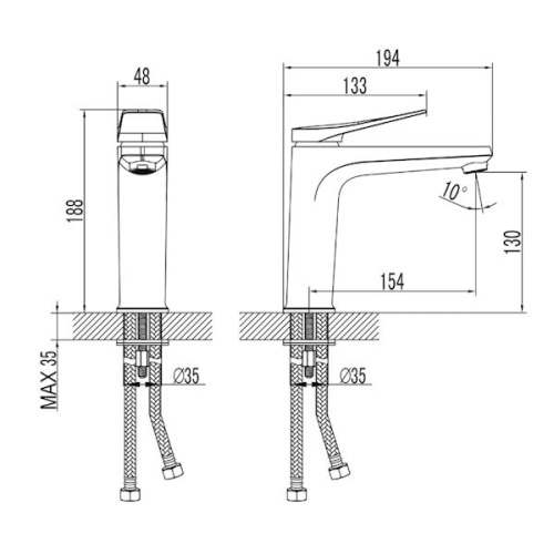 смеситель для раковины lemark bronx lm3737bl черный фото 2