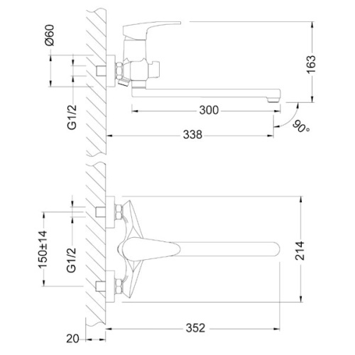 смеситель универсальный lemark linara lm0451c хром фото 2