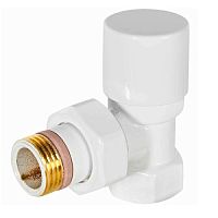 клапан запорно-балансировочный stout design белый, угловой 1/2