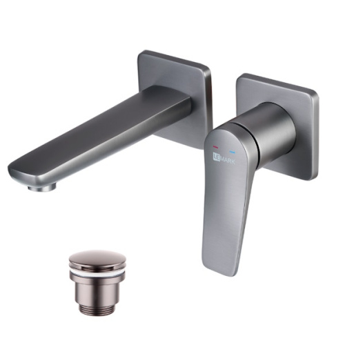 смеситель встраиваемый для раковины lemark bronx lm3736gm графит