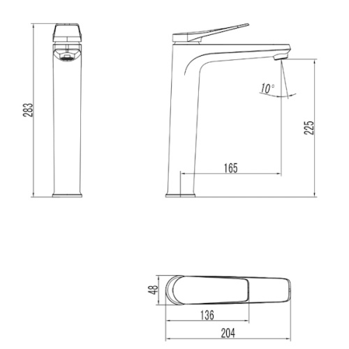 смеситель высокий для накладной раковины lemark bronx lm3709gm графит фото 4
